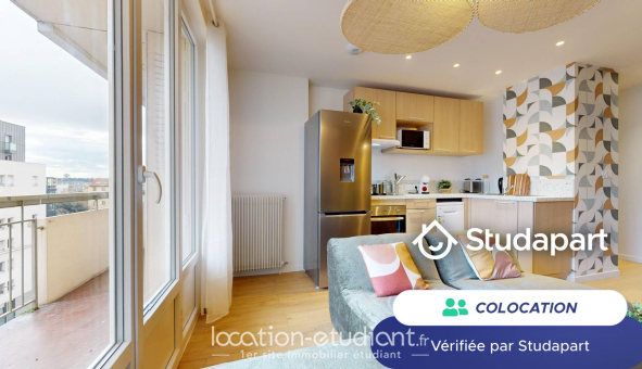 Colocation étudiante Studio &agrave; Lyon 8ème arrondissement (69008)