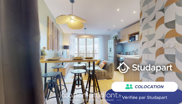 Colocation étudiante Studio &agrave; Lyon 8ème arrondissement (69008)