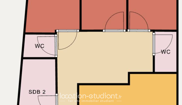 Colocation étudiante Studio &agrave; Montreuil (93100)