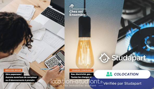 Colocation étudiante Studio &agrave; Nantes (44200)