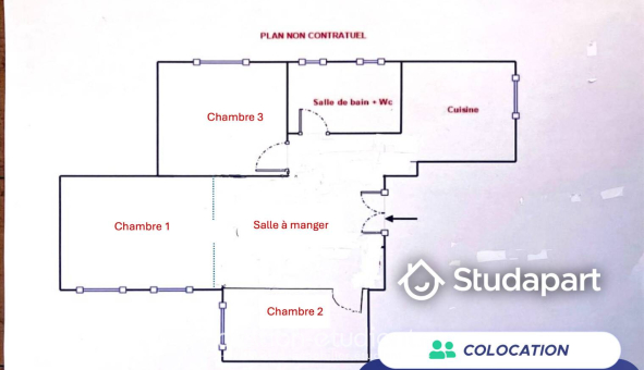 Colocation étudiante Studio &agrave; Nice (06100)