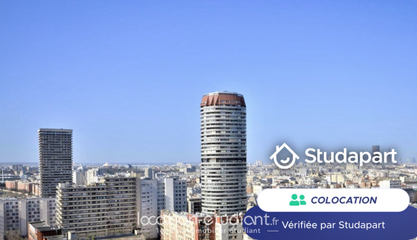 Colocation étudiante Studio &agrave; Paris 13ème arrondissement (75013)