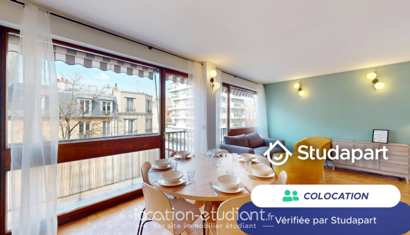 Colocation étudiante Studio &agrave; Paris 13ème arrondissement (75013)