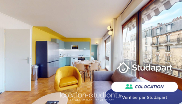 Colocation étudiante Studio &agrave; Paris 13ème arrondissement (75013)