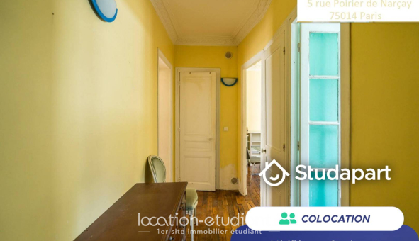 Colocation étudiante Studio &agrave; Paris 14ème arrondissement (75014)