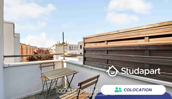 Colocation étudiante Studio &agrave; Paris 17ème arrondissement (75017)