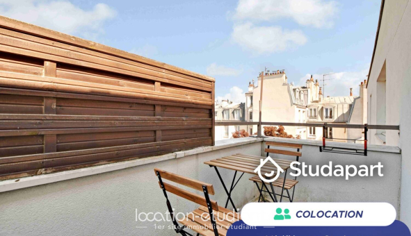 Colocation étudiante Studio &agrave; Paris 17ème arrondissement (75017)