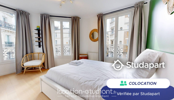 Colocation étudiante Studio &agrave; Paris 18ème arrondissement (75018)