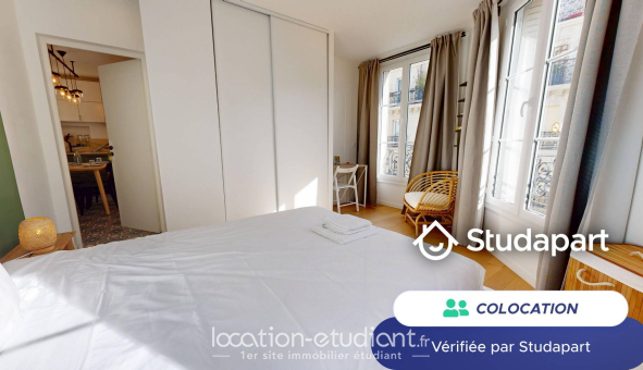 Colocation étudiante Studio &agrave; Paris 18ème arrondissement (75018)