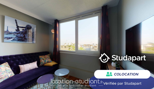 Colocation étudiante Studio &agrave; Paris 18ème arrondissement (75018)