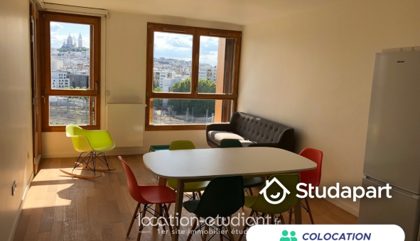 Colocation étudiante Studio &agrave; Paris 18ème arrondissement (75018)
