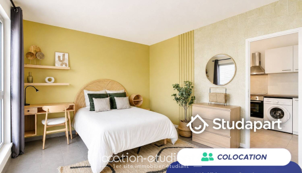 Colocation étudiante Studio &agrave; Paris 19ème arrondissement (75019)