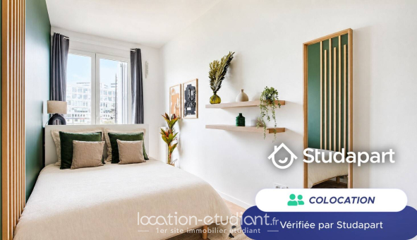 Colocation étudiante Studio &agrave; Paris 19ème arrondissement (75019)