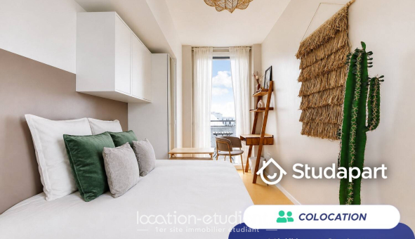Colocation étudiante Studio &agrave; Paris 19ème arrondissement (75019)