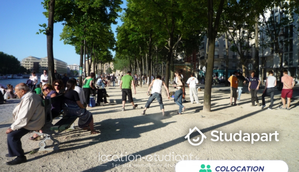 Colocation étudiante Studio &agrave; Paris 19ème arrondissement (75019)