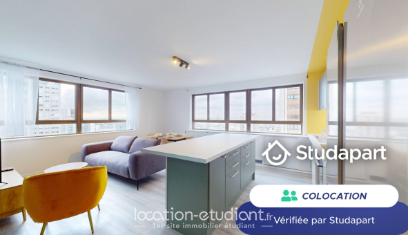 Colocation étudiante Studio &agrave; Paris 19ème arrondissement (75019)