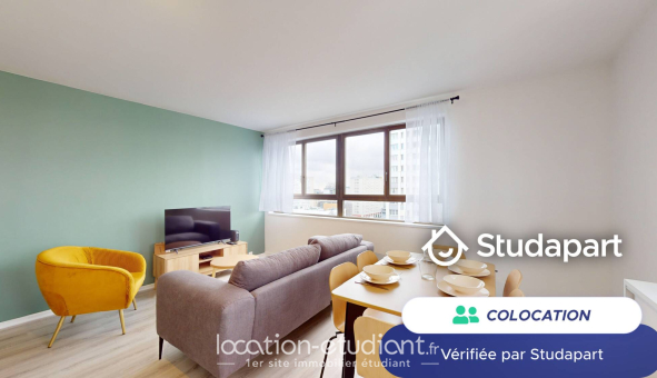 Colocation étudiante Studio &agrave; Paris 19ème arrondissement (75019)