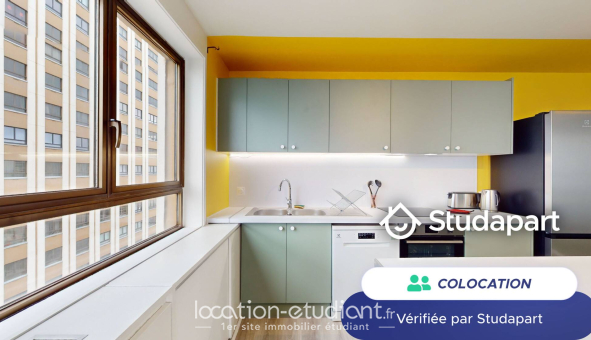 Colocation étudiante Studio &agrave; Paris 19ème arrondissement (75019)