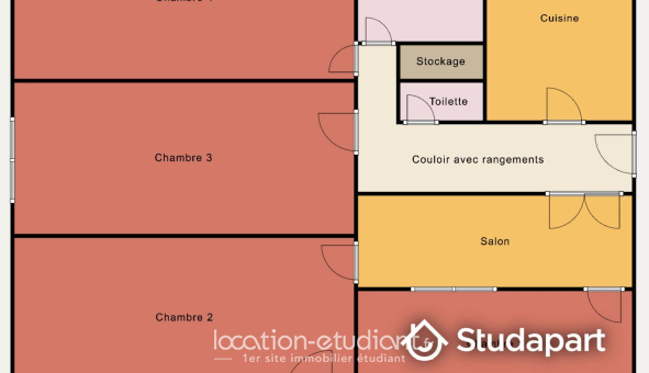 Colocation étudiante Studio &agrave; Paris 19ème arrondissement (75019)