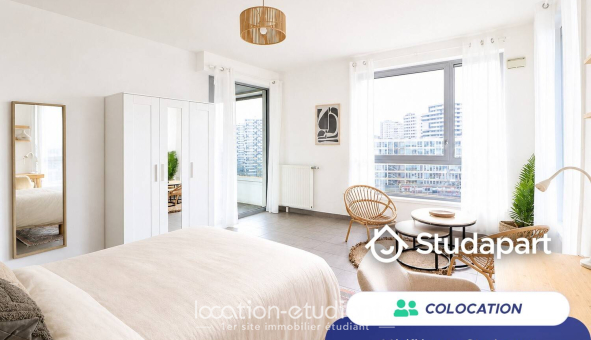 Colocation étudiante T4 &agrave; Paris 19ème arrondissement (75019)