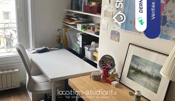 Colocation étudiante Studio &agrave; Paris 20ème arrondissement (75020)