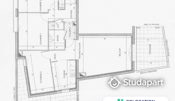Colocation étudiante Studio &agrave; Rennes (35000)