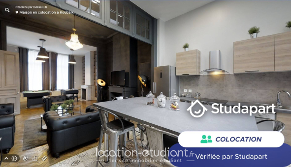 Colocation étudiante Studio &agrave; Roubaix (59100)