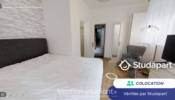 Colocation étudiante Studio &agrave; Roubaix (59100)