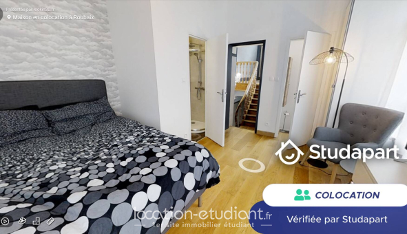 Colocation étudiante Studio &agrave; Roubaix (59100)