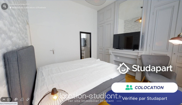 Colocation étudiante Studio &agrave; Roubaix (59100)
