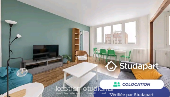 Colocation étudiante T4 &agrave; Rouen (76100)