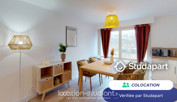 Colocation étudiante T4 &agrave; Rouen (76100)