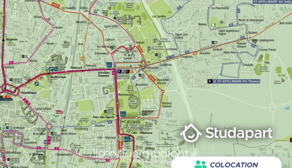 Colocation étudiante T4 &agrave; Saint Apollinaire (21850)