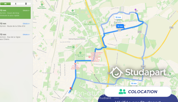 Colocation étudiante T4 &agrave; Saint Apollinaire (21850)