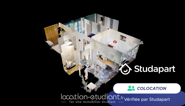 Colocation étudiante Studio &agrave; Saint Étienne du Rouvray (76800)