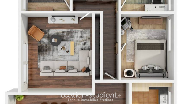 Colocation étudiante Studio &agrave; Saint Quentin (02100)