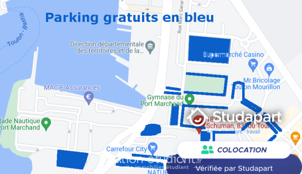 Colocation étudiante T5 &agrave; Toulon (83200)