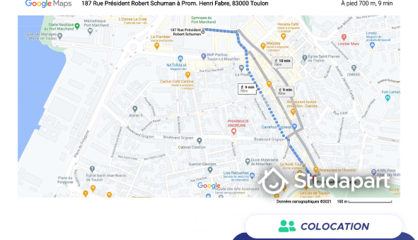 Colocation étudiante T5 &agrave; Toulon (83200)