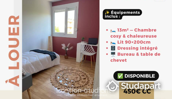 Colocation étudiante T4 &agrave; Vandoeuvre lès Nancy (54500)