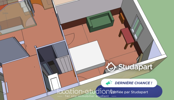 Colocation étudiante Studio &agrave; Vaucresson (92420)