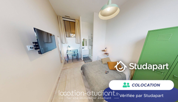 Colocation étudiante Studio &agrave; Villeurbanne (69100)
