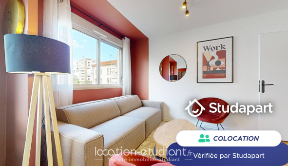 Colocation étudiante Studio &agrave; Villeurbanne (69100)