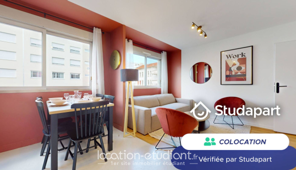 Colocation étudiante Studio &agrave; Villeurbanne (69100)