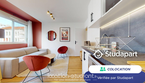 Colocation étudiante Studio &agrave; Villeurbanne (69100)