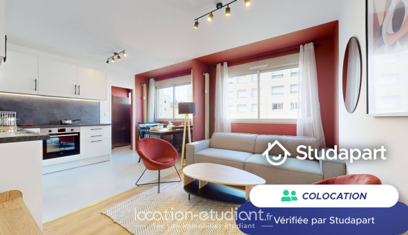 Colocation étudiante Studio &agrave; Villeurbanne (69100)