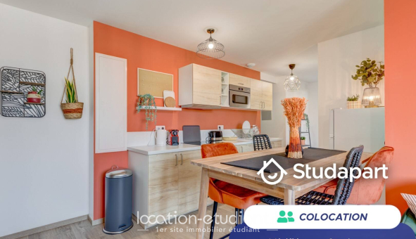 Colocation étudiante T4 &agrave; Villeurbanne (69100)