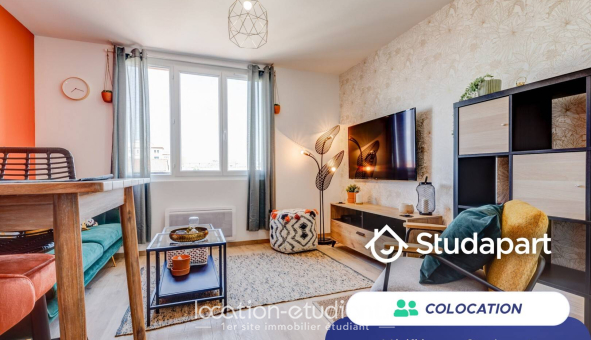 Colocation étudiante T4 &agrave; Villeurbanne (69100)