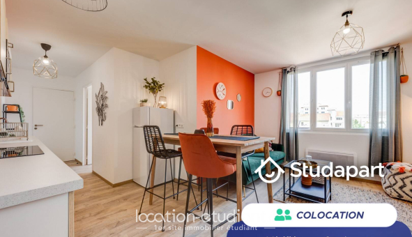 Colocation étudiante T4 &agrave; Villeurbanne (69100)