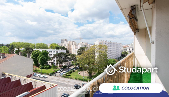 Colocation étudiante T3 &agrave; Villeurbanne (69100)