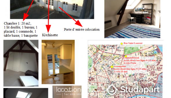 Colocation tudiante T2 à Rennes (35000)